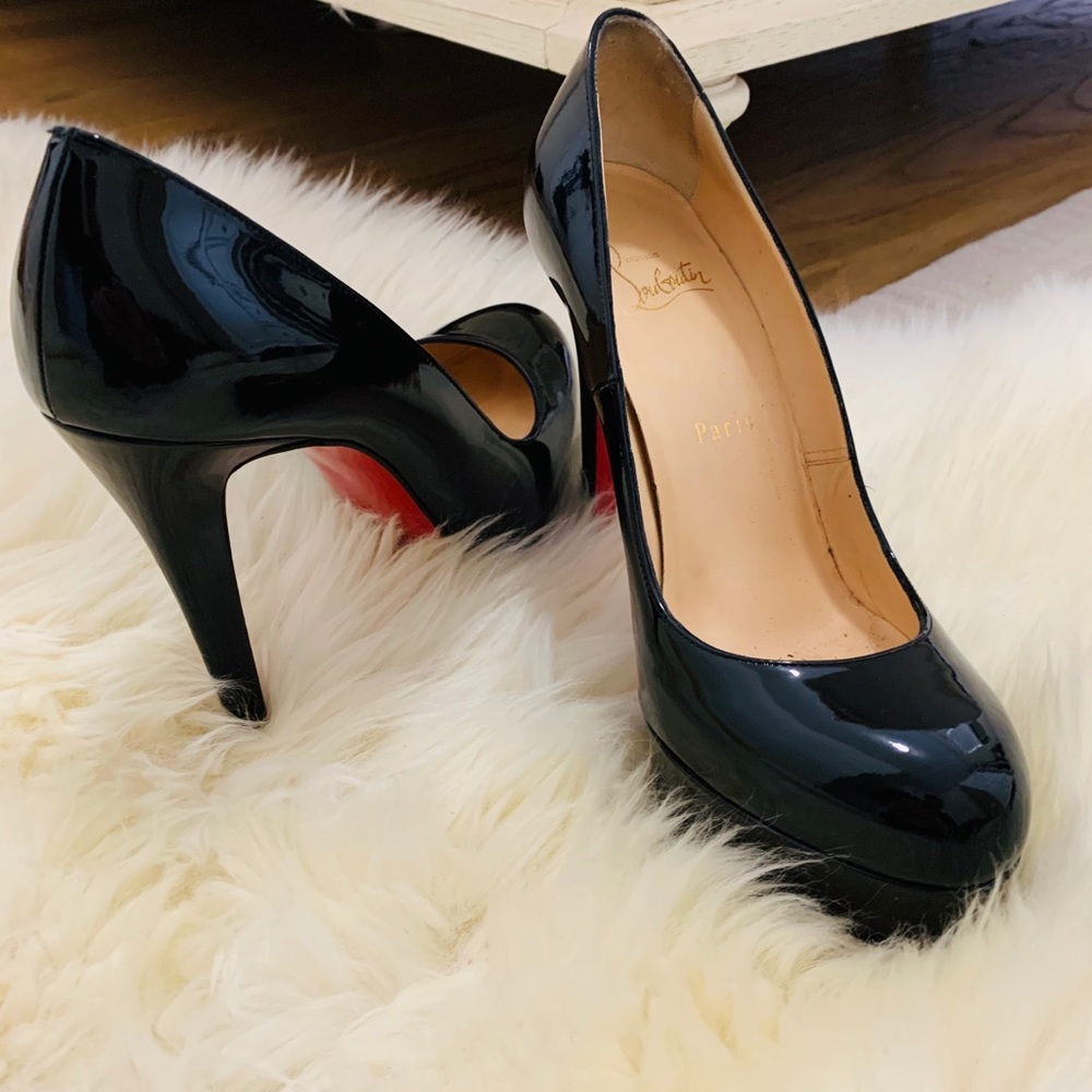 Christian Louboutin Black Leather Bianca 38